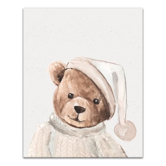 Bedtime Teddy 16" x 20" Canvas Wall Art
